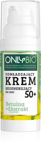 Verjüngende und regenerierende Gesichtscreme 50 + Betain + Öko-Calendula-Extrakt 50 ml - NUR BIO