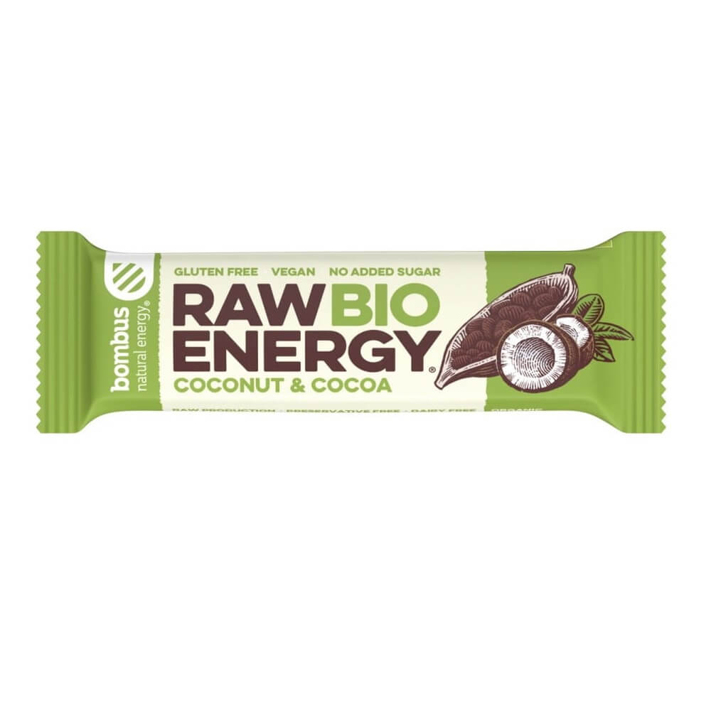 Rohenergieriegel BIO Kokosnuss Kakao glutenfrei 50 g BOMBUS