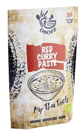Glutenfreie rote Currypaste BIO 50 g (Beutel) - ONOFF SPICES