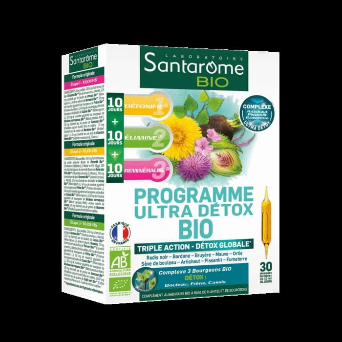 Formel zur Unterstützung der Entgiftung BIO in Ampullen (30 x 10 ml) 300 ml - SANTAROME