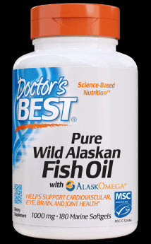 Reines wildes Fischöl aus Alaska 180 Kapseln DOCTOR'S BEST