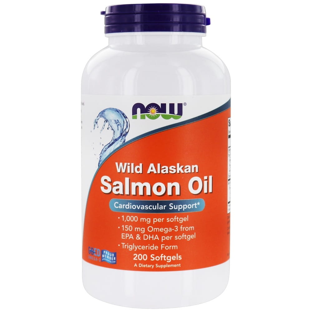 Wildlachsöl aus Alaska 200 Kapseln NOW FOODS