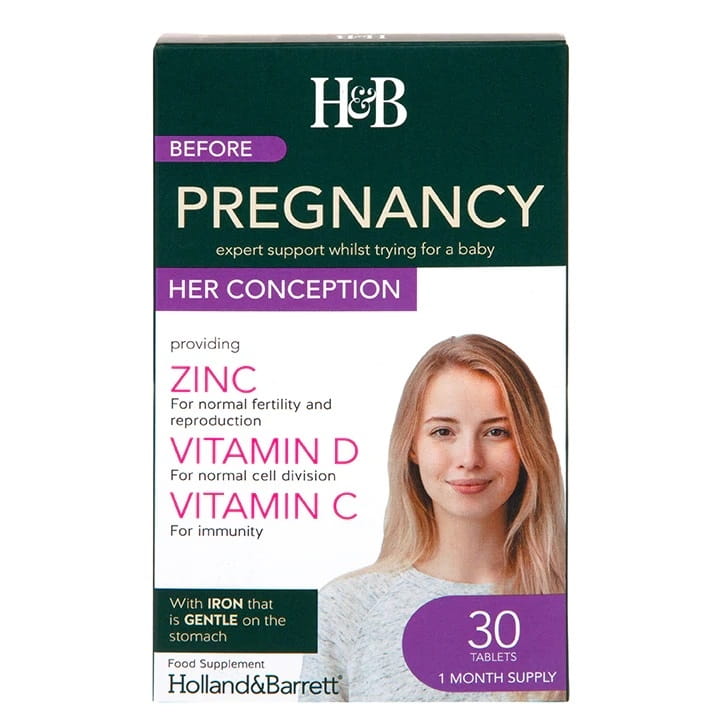 Vor der Schwangerschaft ihre Empfängnis 30 Tabletten HOLLAND & BARRETT