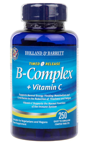 Vitamin B KOMPLEX und Vitamin C 250 Tabletten HOLLAND & BARRETT