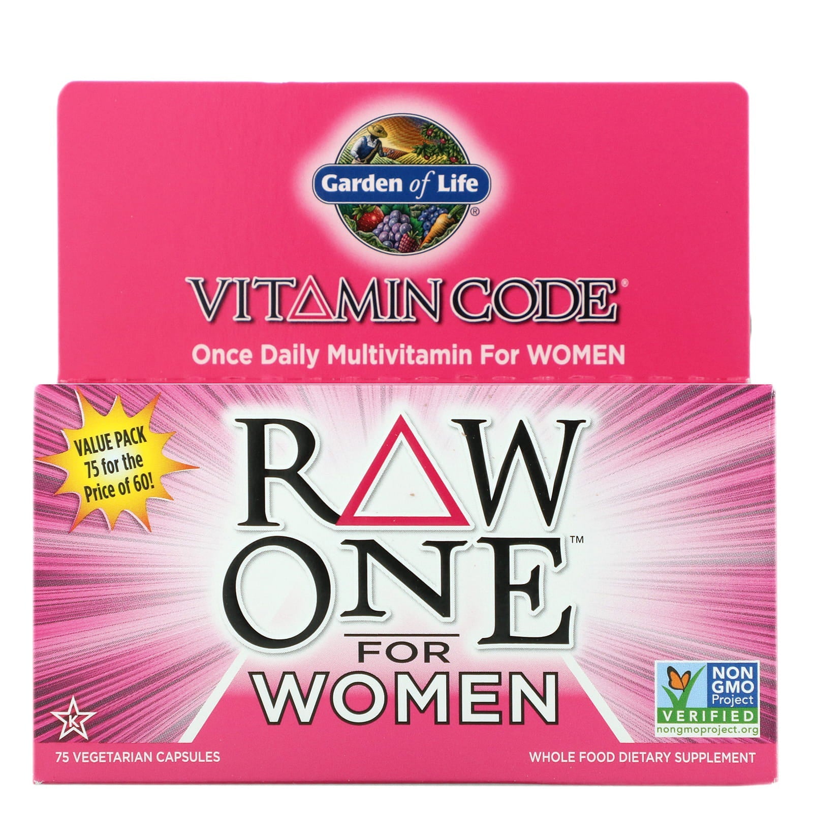 Vitamincode roh für Frauen für Frauen 75 Kapseln GARDEN OF LIFE