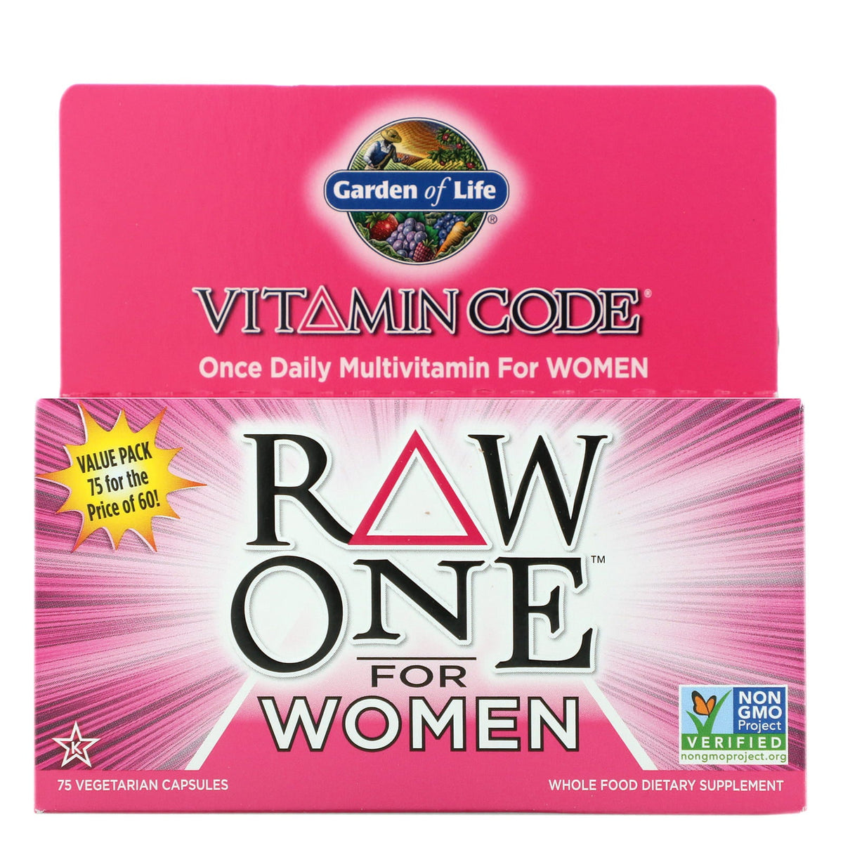 Vitamincode roh für Frauen für Frauen 75 Kapseln GARDEN OF LIFE