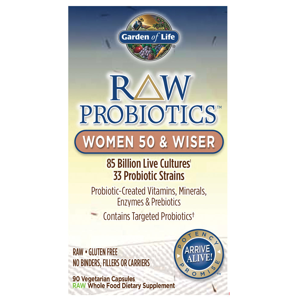 Raw probioTICs women 50 & wiser 90 Kapseln GARDEN OF LIFE