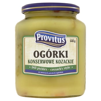 Eingelegte Gurken Kosaken - Gurken in Senfmarinade Provitus 640g