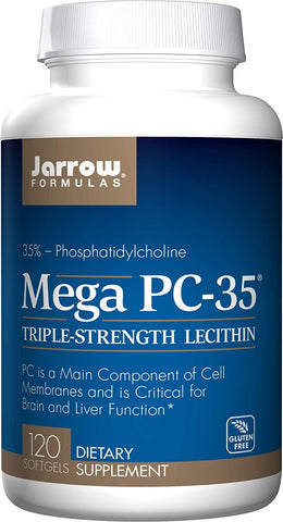 Mega pC35 dreifach starkes Lecithin 120 Kapseln JARROW FORMELS