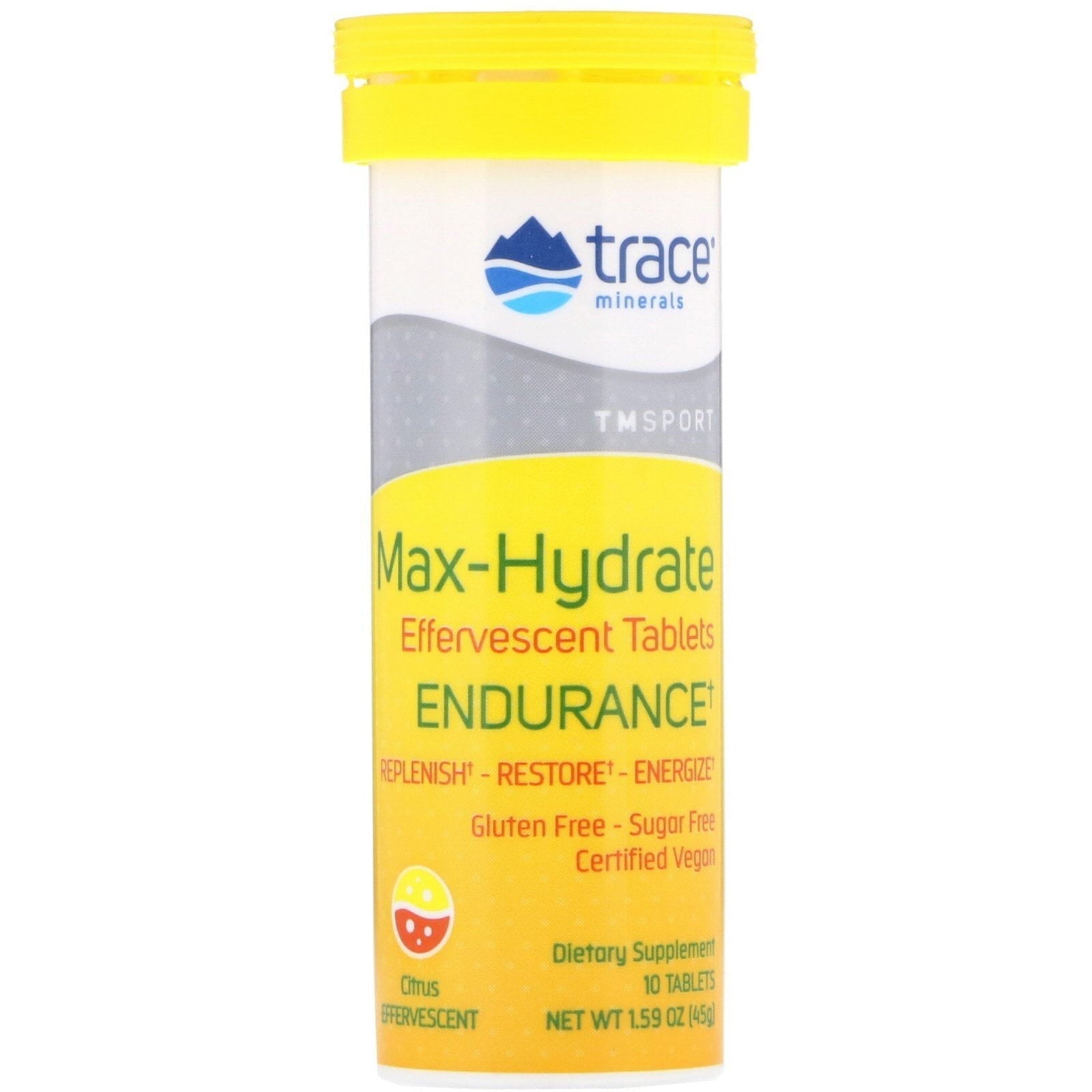 Max Elektrolyte - Hydrate Ausdauer 10 Tabletten TRACE MINERALS