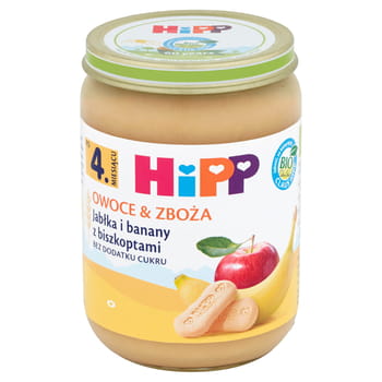 Obst & Getreide Äpfel und Bananen mit Keksen HiPP BIO 190g