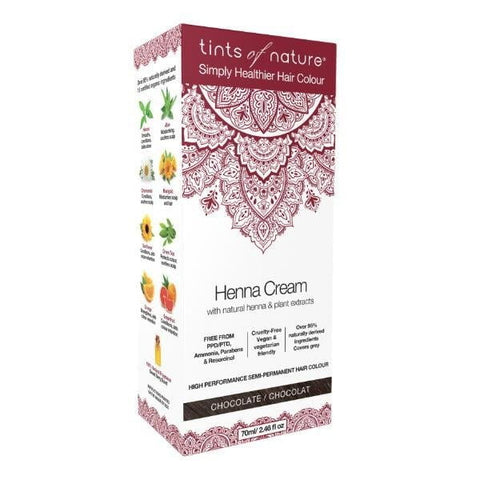 Semi-permanente Haarfarbe in Creme mit Henna - Schokolade TINTS OF NATURE