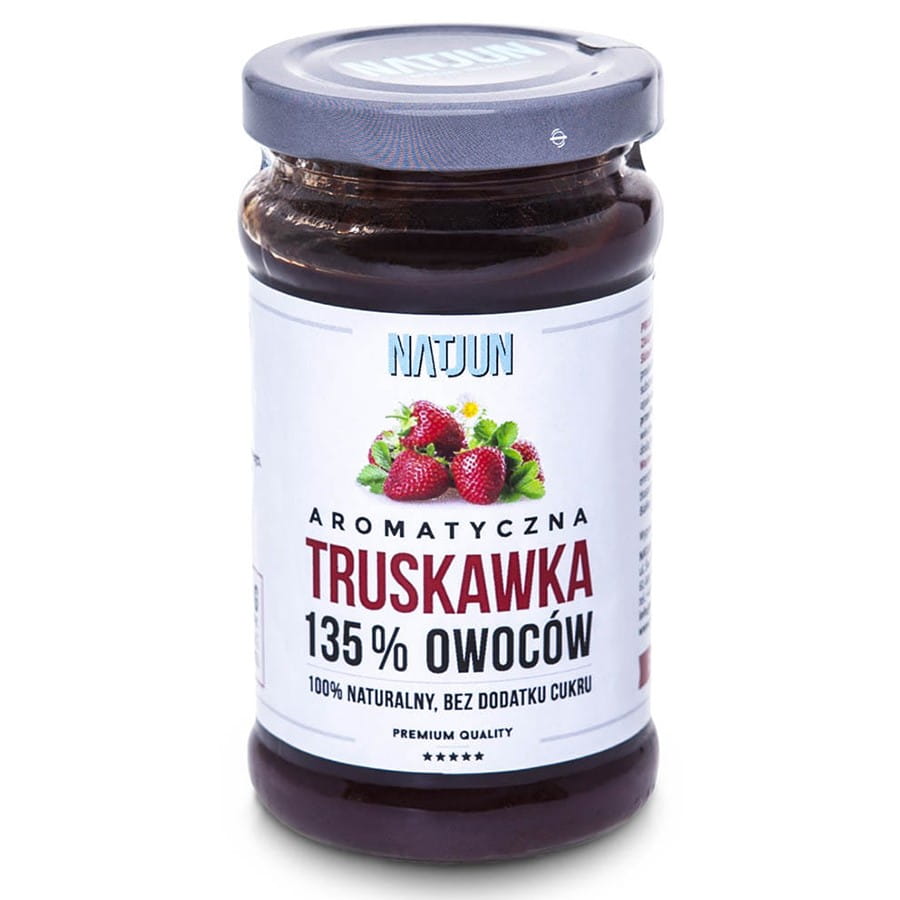 Erdbeermarmelade ohne Zuckerzusatz 135% Frucht 250g NATJUN