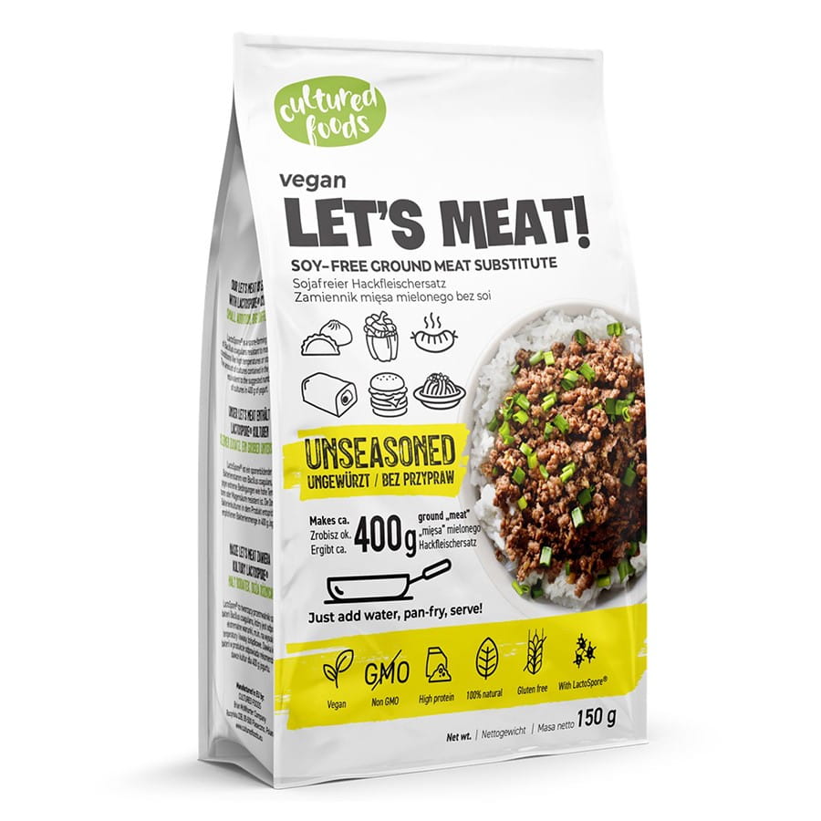 Lass uns Fleisch! pflanzlicher Fleischersatz - ohne Gewürze 150g KULTURIERTE LEBENSMITTEL
