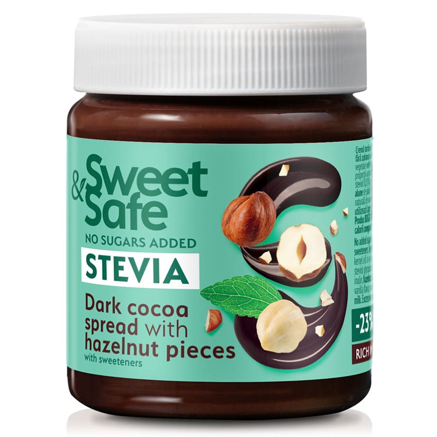 Kakao-Nuss-Creme mit Stevia gesüßt 220g SWEET &amp; SAFE – Biolaboratorium
