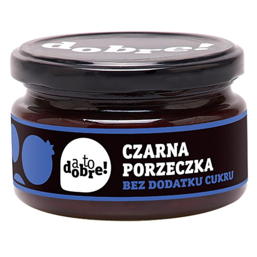 Schwarze Johannisbeere ohne Zuckerzusatz mit der Konsistenz von 215g Marmelade - DAS IST GUT!
