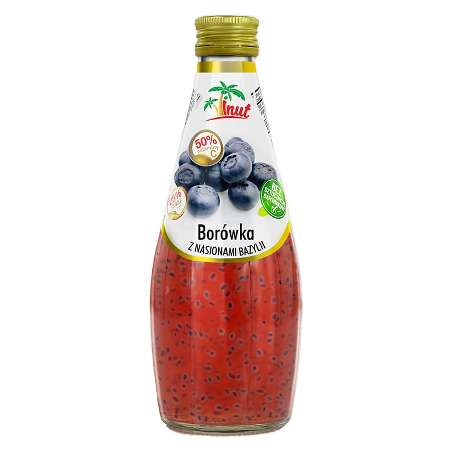 Heidelbeerdrink mit Basilikumsamen 290ml VINUT