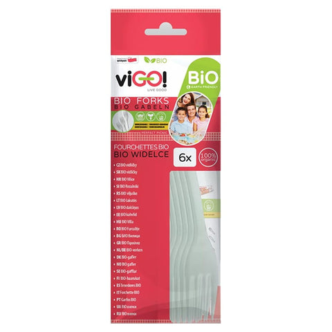 Biologisch abbaubare Gabeln 6 Stk. VIGO!