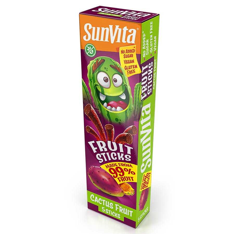 Fruchtsticks ohne Zuckerzusatz - Kaktusfrucht 100g (5x20g) SUNVITA