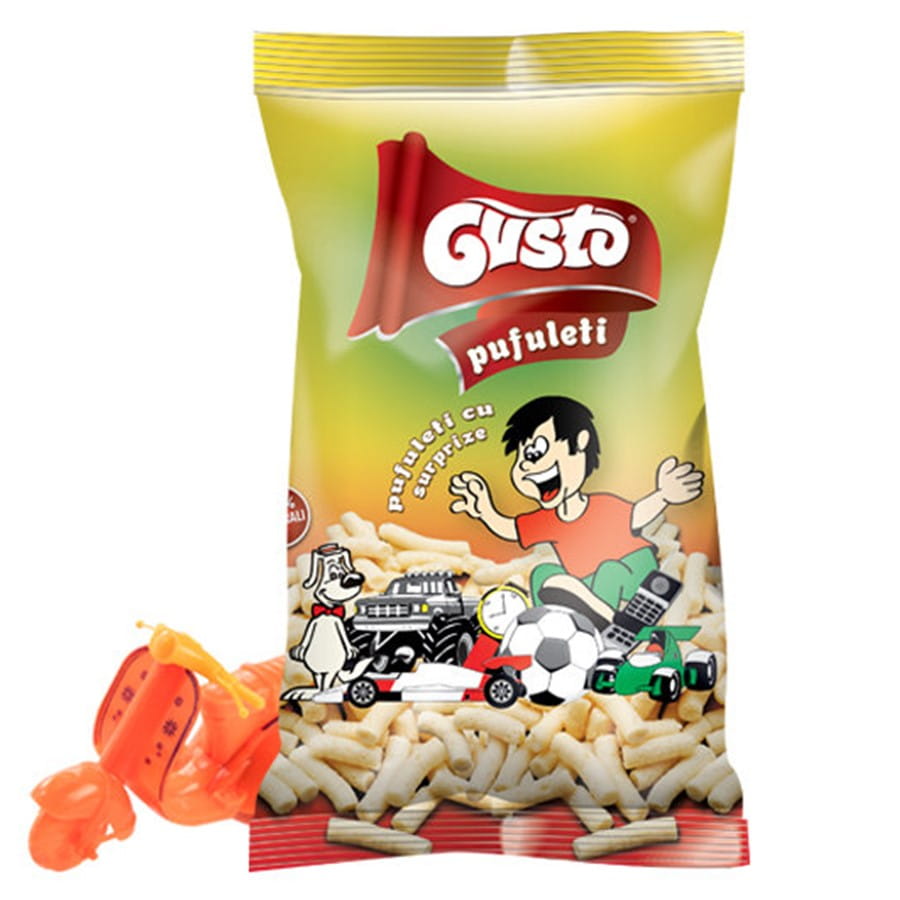 Natürliche Maischips mit einer Überraschung 60 g GUSTO PUFULETI