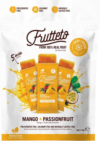 Sorbeteis zum Einfrieren Mango - Maracuja 5x50g FRUTTETO