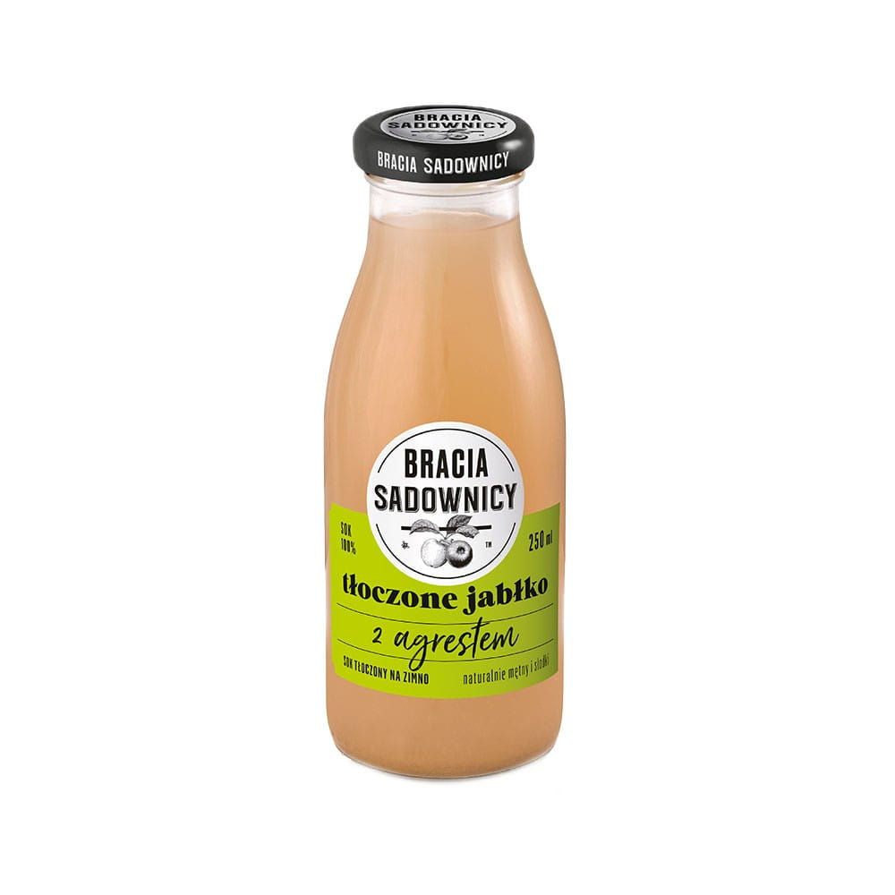 Kaltgepresster Apfelsaft mit Stachelbeeren 250 ml