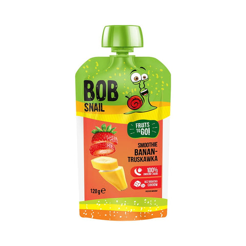 Bananen-Erdbeer-Smoothie-Snack ohne Zuckerzusatz 120 ml BOB SNAIL