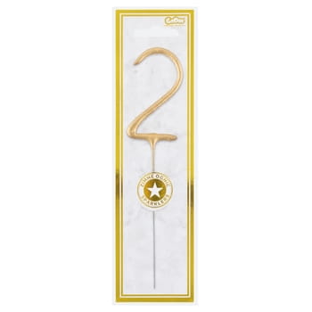 Goldene Zahl 2 (kaltes Feuer) 7,5 cm