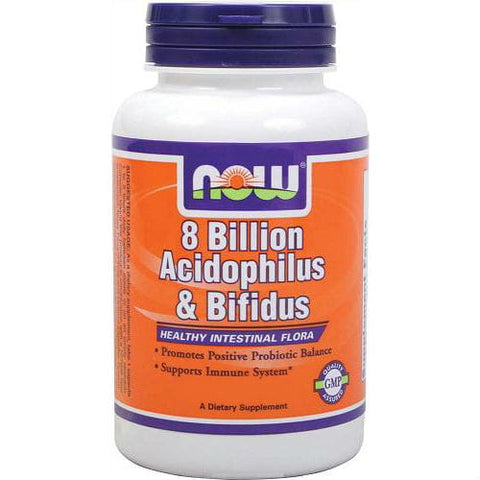 8 Milliarden Acidophilus & Bifidus 8 Milliarden Bakterien Probiotische 60 Kapseln NOW FOODS