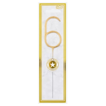 Goldene Zahl 6 (kaltes Feuer) 7,5 cm