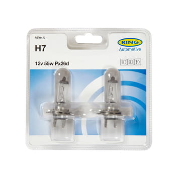 Glühbirne H7 Ring 12V 55W PX26D Blister mit 2 Stück