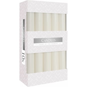 Weiße Tischkerze 10 Stk. Bispol