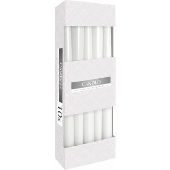 Weiße Kegelkerze 10 Stk. Bispol