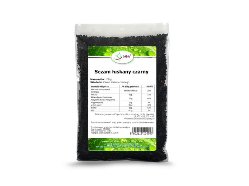 Schwarzer Sesam 100g - VIVIO - Biolaboratorium
