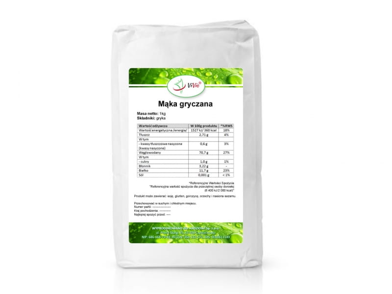 Buchweizenmehl 1000g - VIVIO - Biolaboratorium