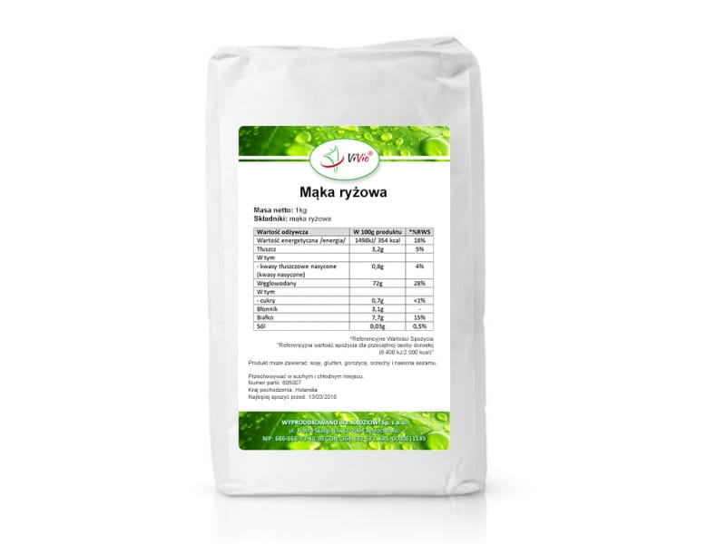 Reismehl 1000g - VIVIO - Biolaboratorium