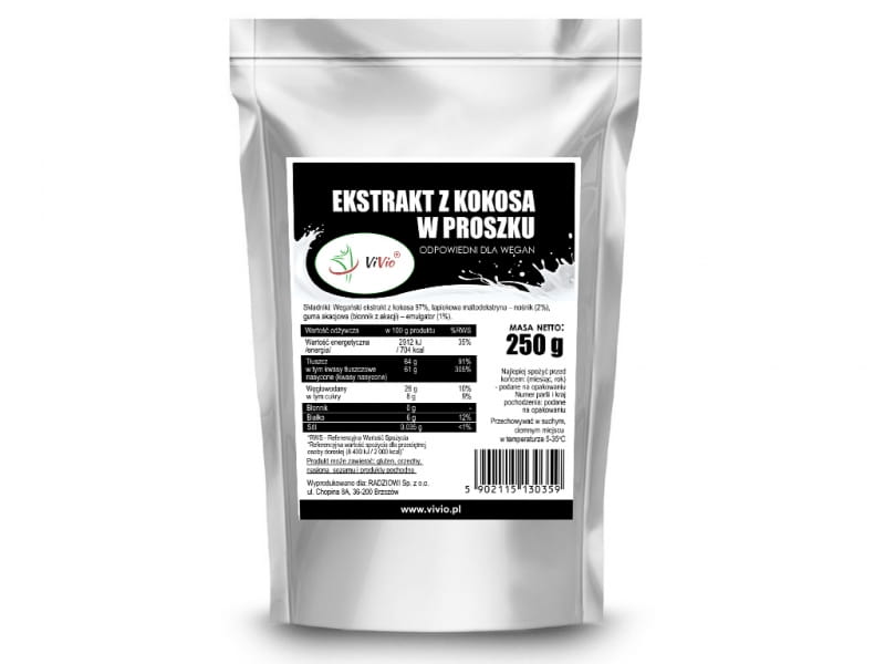 Kokosmilch für Veganer 250g - VIVIO - Biolaboratorium