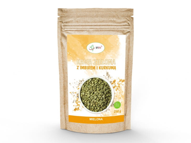 Grüner Kaffee mit Ingwer und Kurkuma 250g - VIVIO - Biolaboratorium