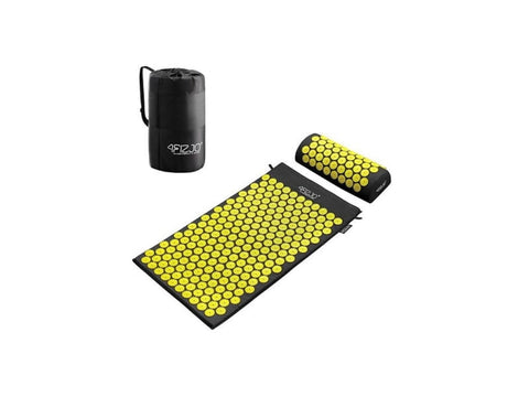 Tapis d'acupression avec coussin 72x42 cm jaune - 4FIZJO