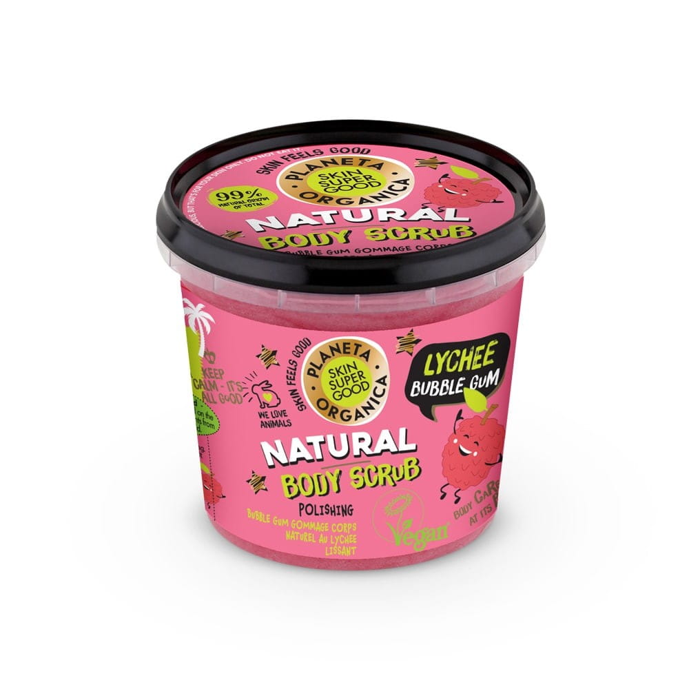 Feuchtigkeitsspendendes Körperpeeling mit Litschi-Kaugummi 360 ml - Biolaboratorium