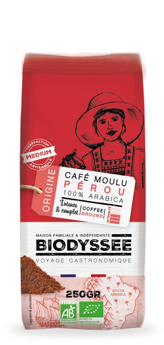 Gemahlener Kaffee 100% Arabica Peru 250g ECO BIODYSSEE - Biolaboratorium