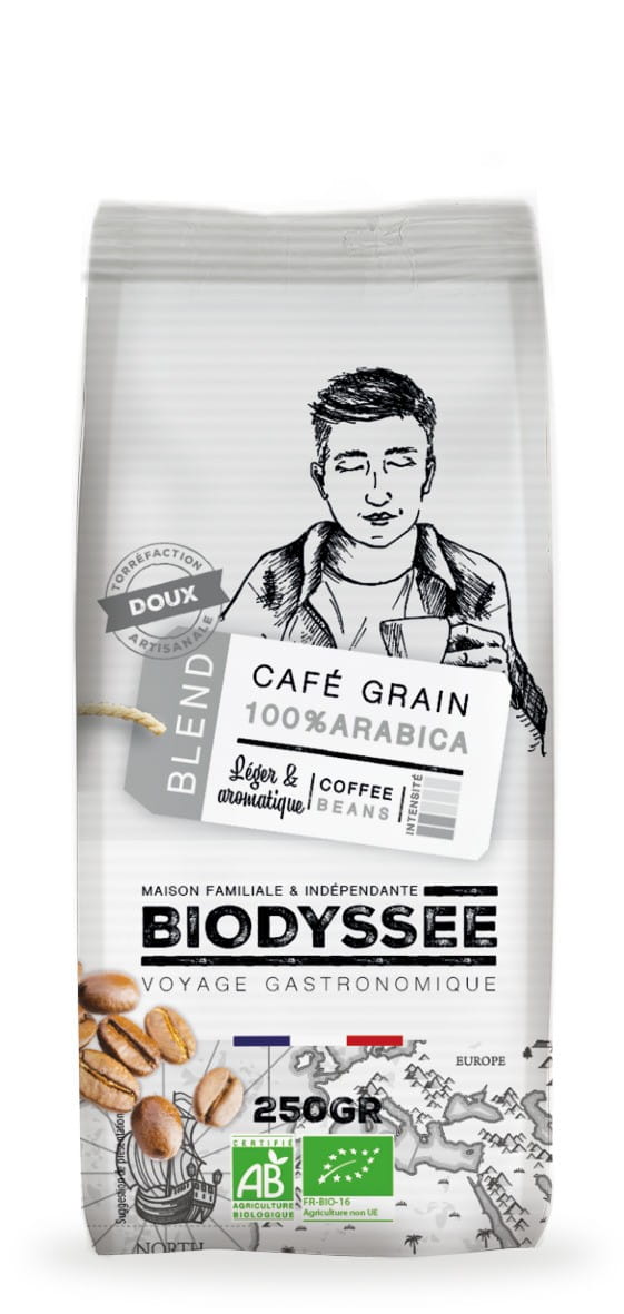 Kaffee 100% Arabica mild Getreide 250g ECO BIODYSSEE - Biolaboratorium
