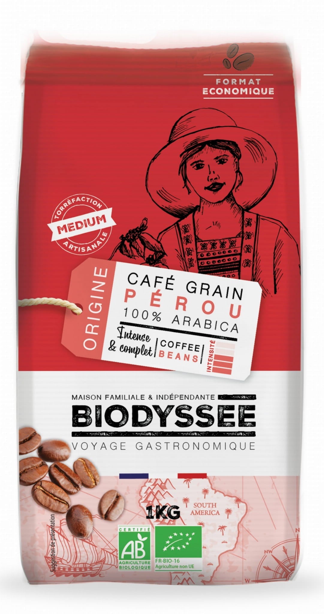 Kaffee 100% Arabica Perubohnen 1 kg ECO BIODYSSEE - Biolaboratorium
