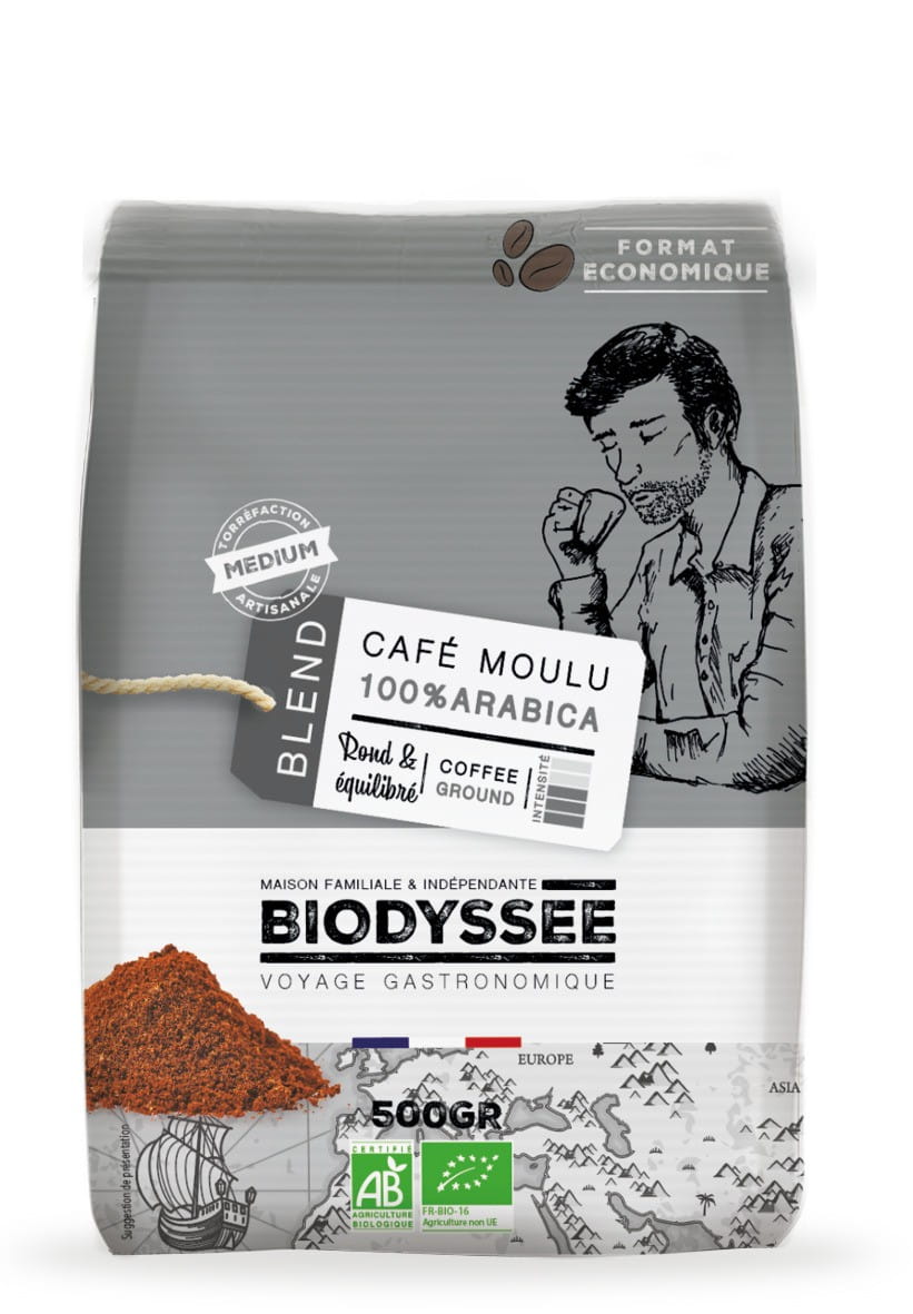 Kaffee 100% gemahlener Arabica 500g ECO BIODYSSEE - Biolaboratorium