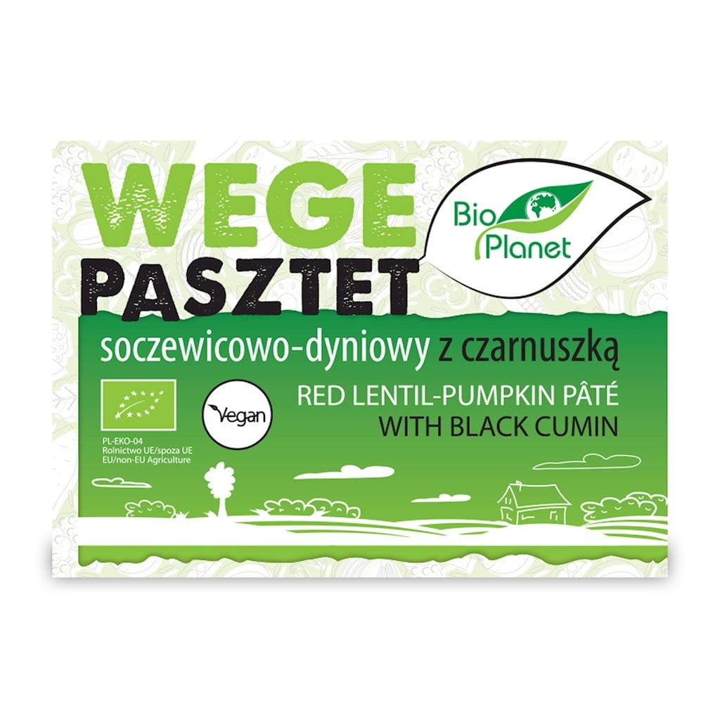 Linsen-Kürbis-Pastete mit Schwarzkümmel BIO 200 g - BIO PLANET - Biolaboratorium