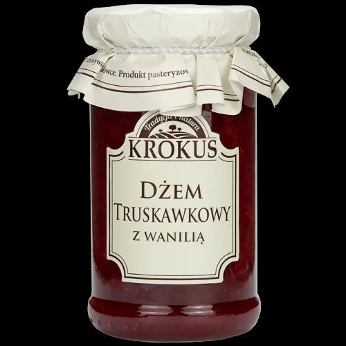Erdbeermarmelade mit Vanille 235g KROKUS – Biolaboratorium