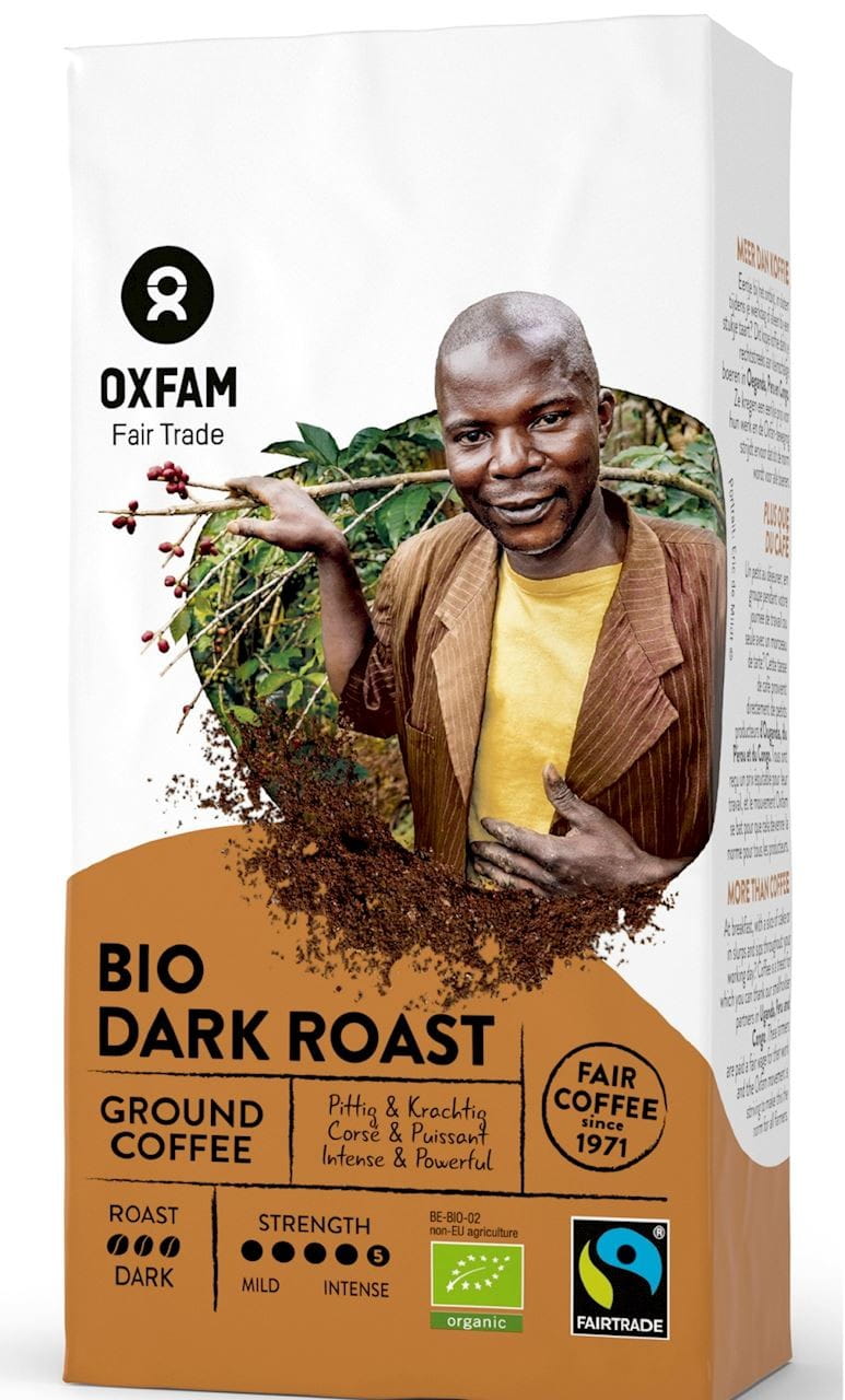 Gemahlener Kaffee dunkel gerösteter Arabica / Robusta fair gehandelt BIO 250 g - OXFAM - Biolaboratorium