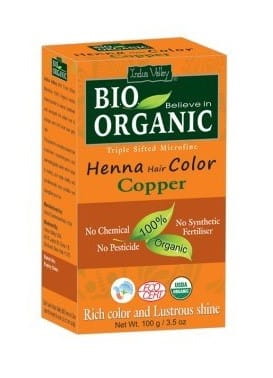 EKO Kupferhaar Henna 100g INDUS VALLEY - Biolaboratorium