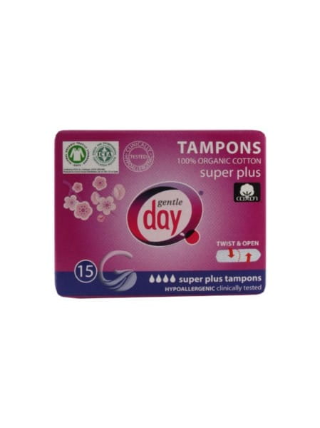 Gentle Day Super Plus tampons 100% cotton ec15 pcs.
