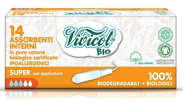 Tampons mit Super-Applikator 16 Stück VIVICOT BIO